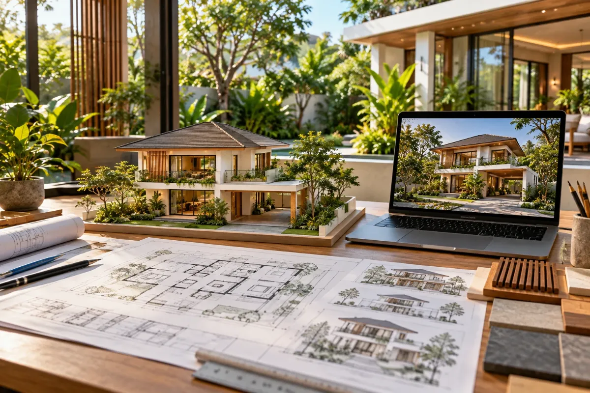 Thiết kế kiến trúc – kết cấu – Nhà Việt Xanh